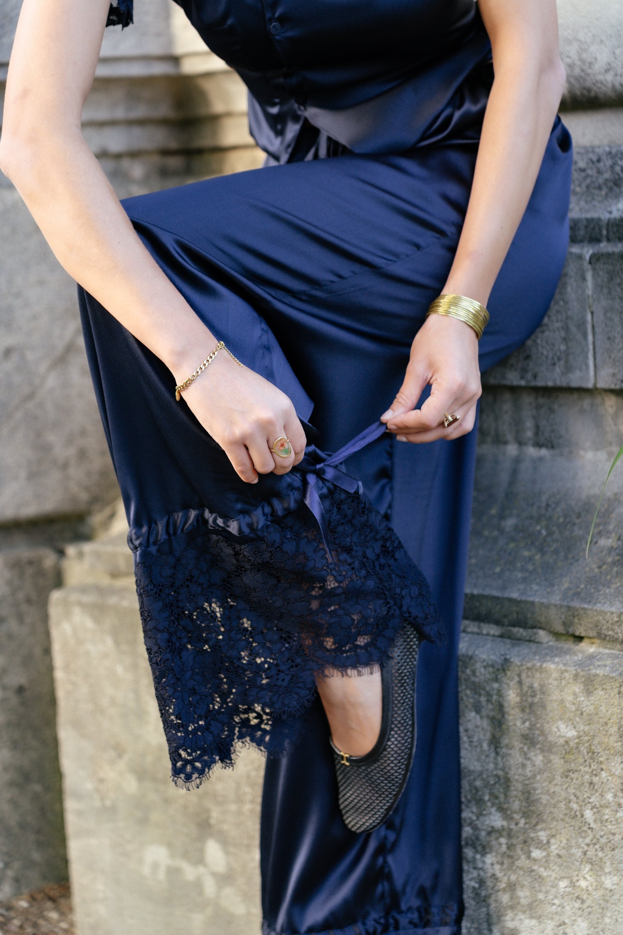 PANTALON BLOOMERS EN SOIE