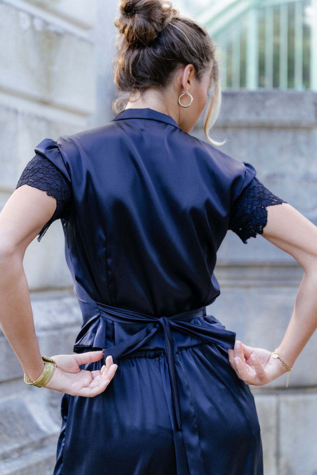 TOP ASYMÉTRIQUE EN SOIE